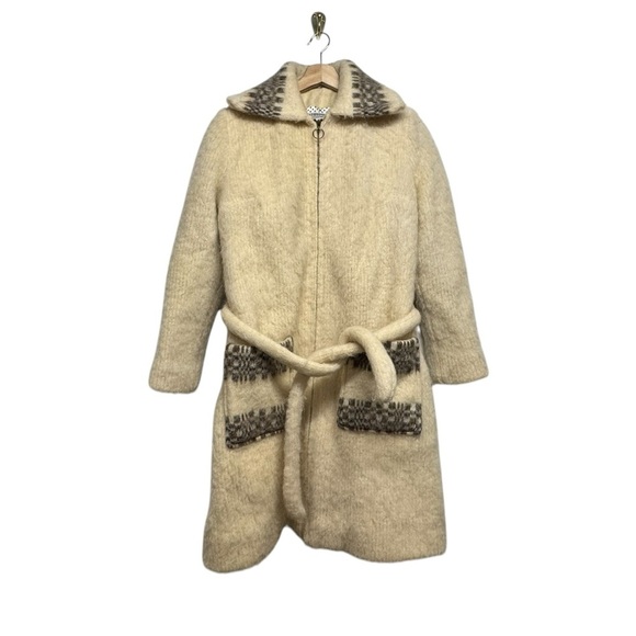 VINTAGE ICEWOOL Icelandic Chunky Cardian Sweater Nordic Norwegian Ski Jacket M - Picture 4 of 13